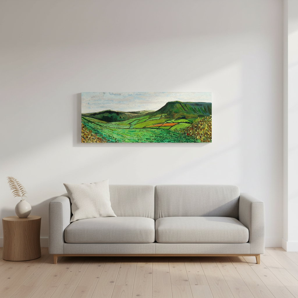 Green Glens of Antrim Canvas Wall Art Print by Irish Artist