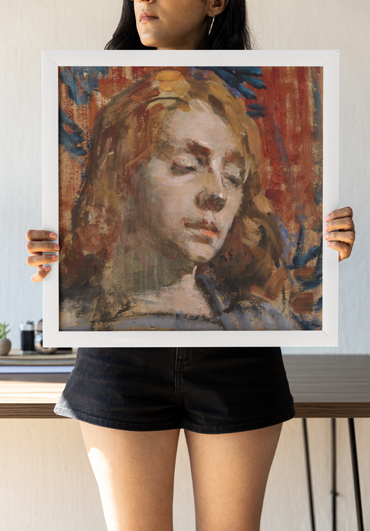 Portrait of Kathleen Behan, Mother of all Behan’s by Irish Artist Sarah Henrietta Purser Framec Art Print Buy Irish Art