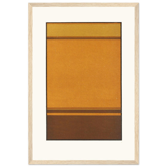 30×45 cm natural wood frame with Harmony of Analogy artwork, warm earthy abstract tones, archival matte print.