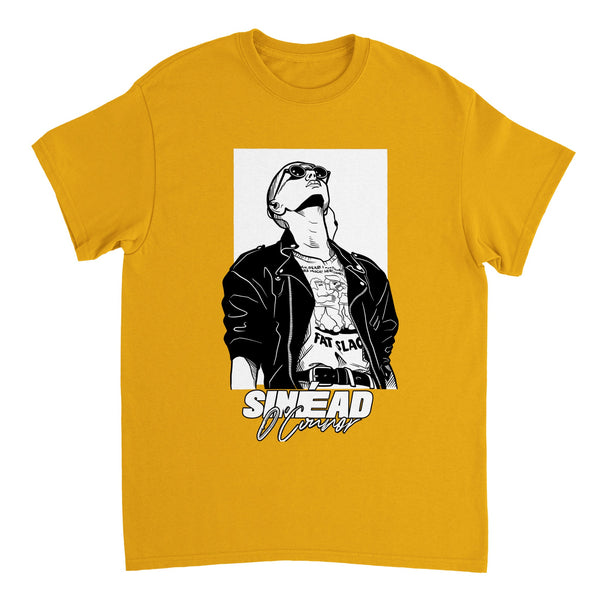 Sinead O'Connor Vintage-Inspired T-Shirt, Retro Music Tee celebrating the Irish singer and protest icon. Timeless artistry captured in this unisex tee, available in various sizes for fans.