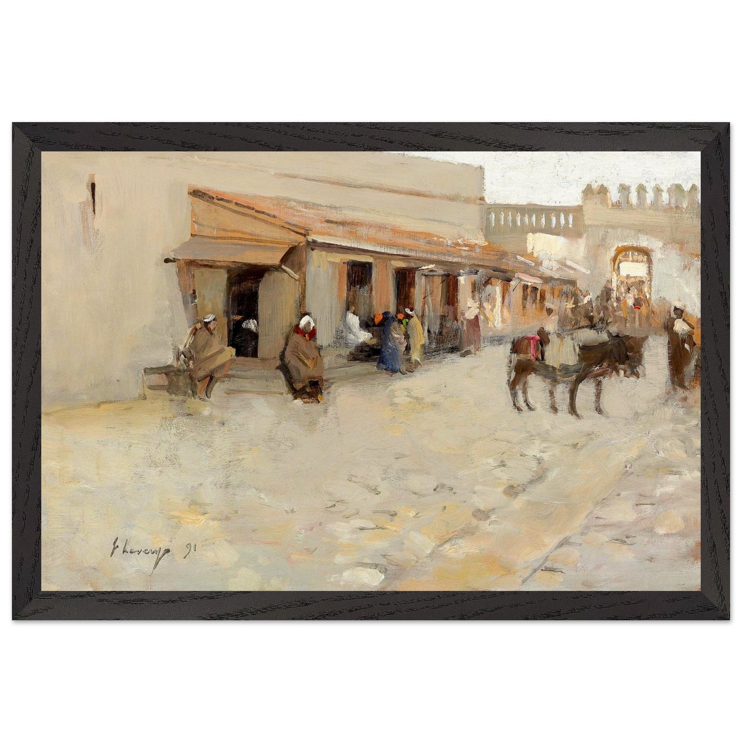 El Asha (1891) by Sir John Lavery in black FSC-certified frame, 30×45 cm Collector’s Edition fine art print