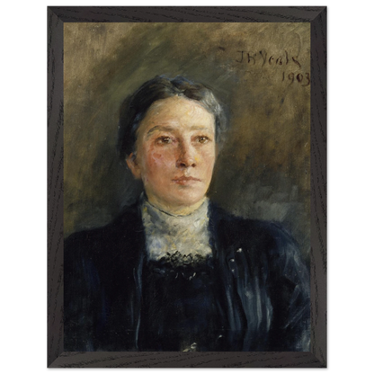 Portrait of Augusta Gregory by John Butler Yeats – 30x40 cm framed in black wood, gallery edition