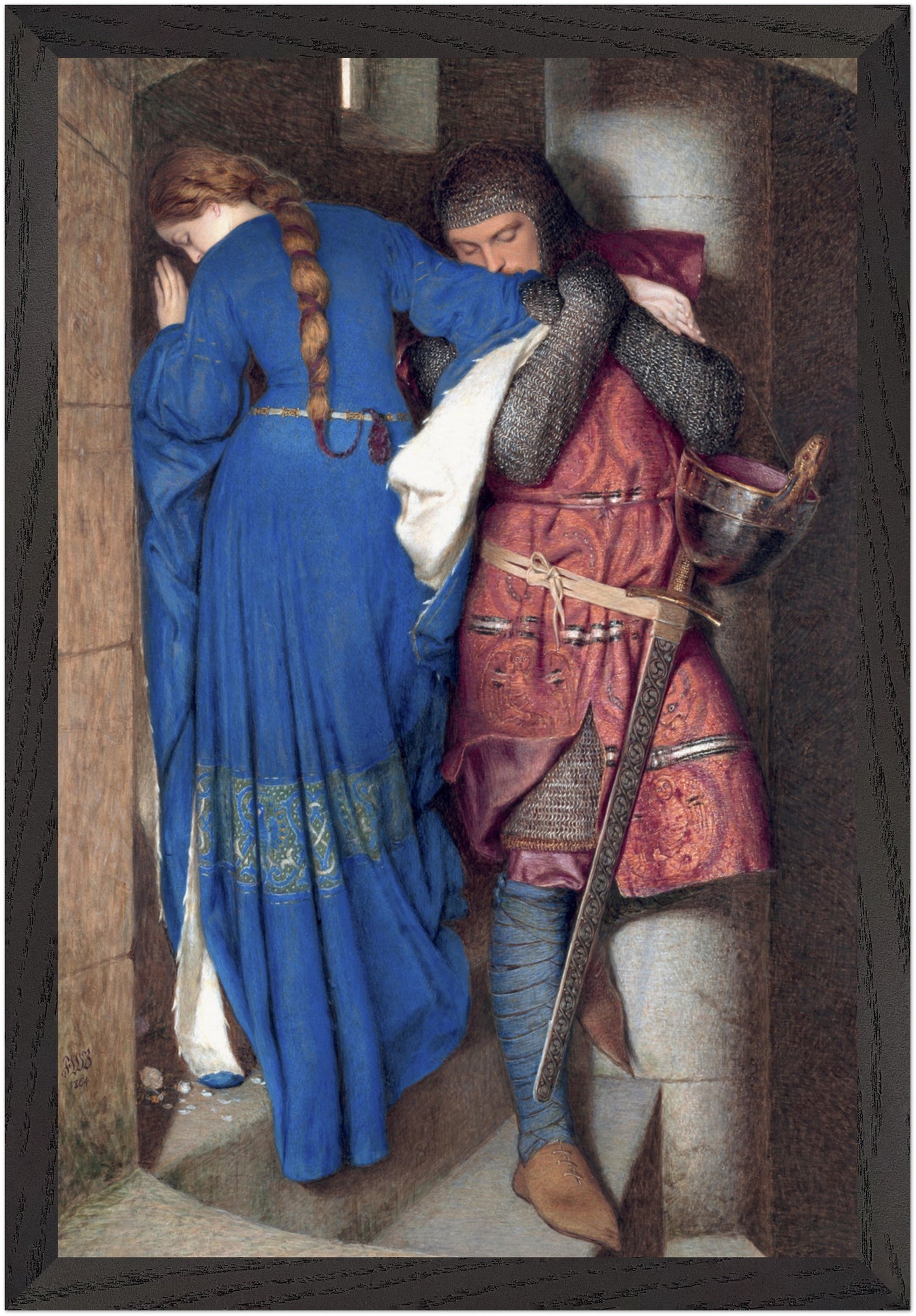 The Meeting on the Turret Stairs – Collector’s Edition Irish Art Print by Frederic William Burton