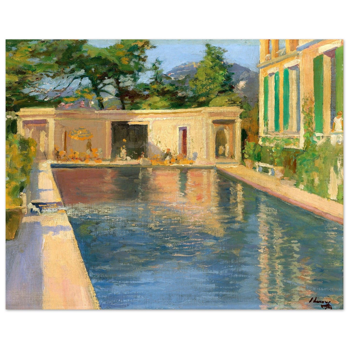 Swimming Pool, Southern France – Sir John Lavery Collector’s Print 40×50 cm unframed archival print. Buy Irish Art