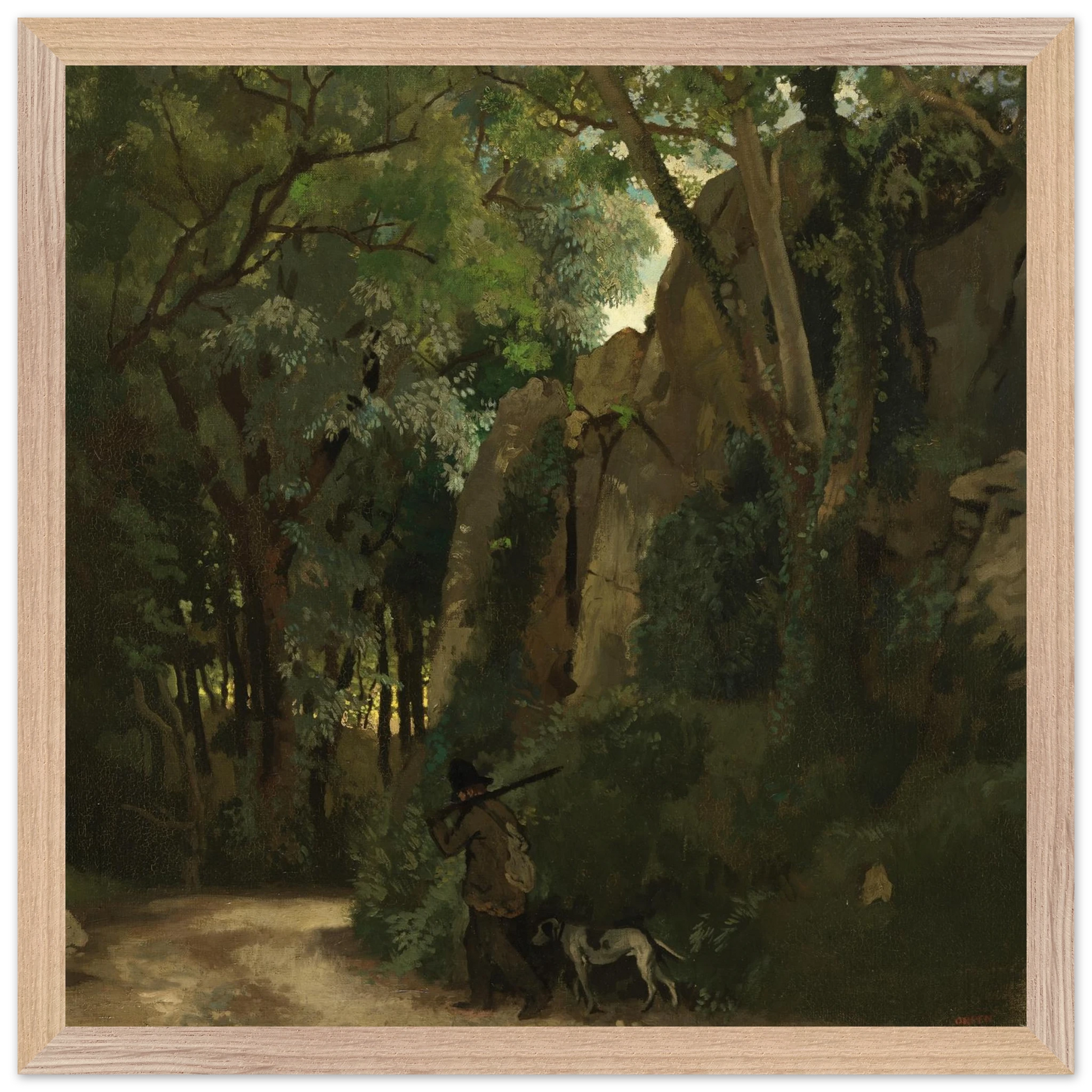 Trees at Howth by William Orpen – 40×40 cm natural wood frame museum-quality art print