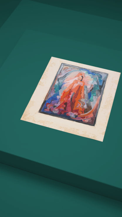 I HAVE TRODDEN THE WINEPRESS ALONE BY MAINIE JELLETT – IRISH MODERNIST RELIGIOUS ART PRINT