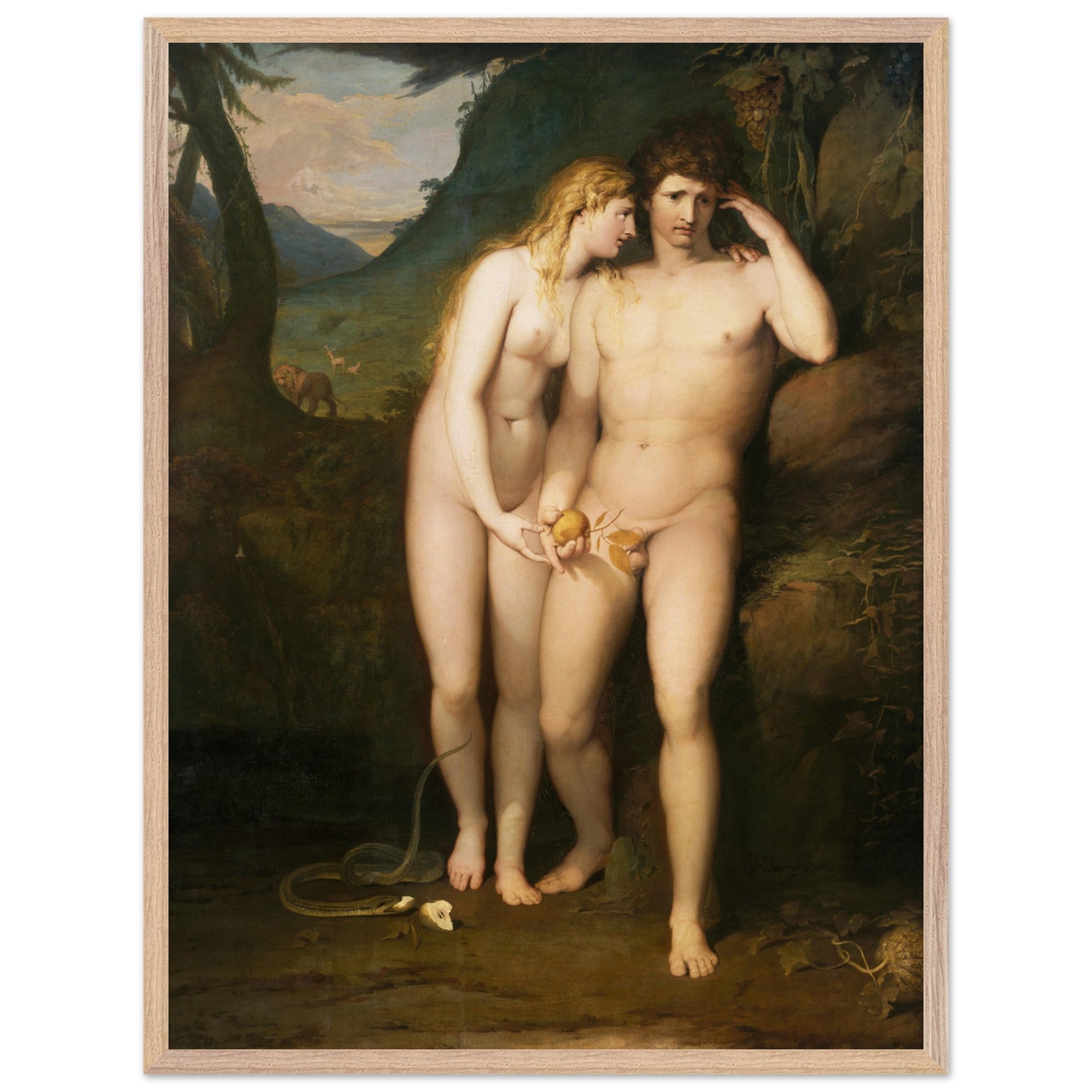The Temptation of Adam by James Barry framed Collector’s Edition print 60x80 cm