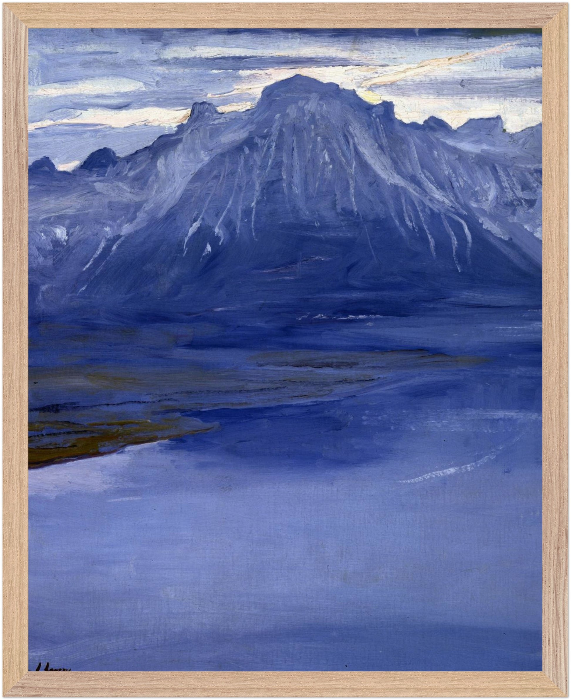 Twilight, Lake Geneva by Sir John Lavery – 40x50 cm Collector’s Edition in natural oak frame